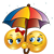 [smileys-sharing-umbrella